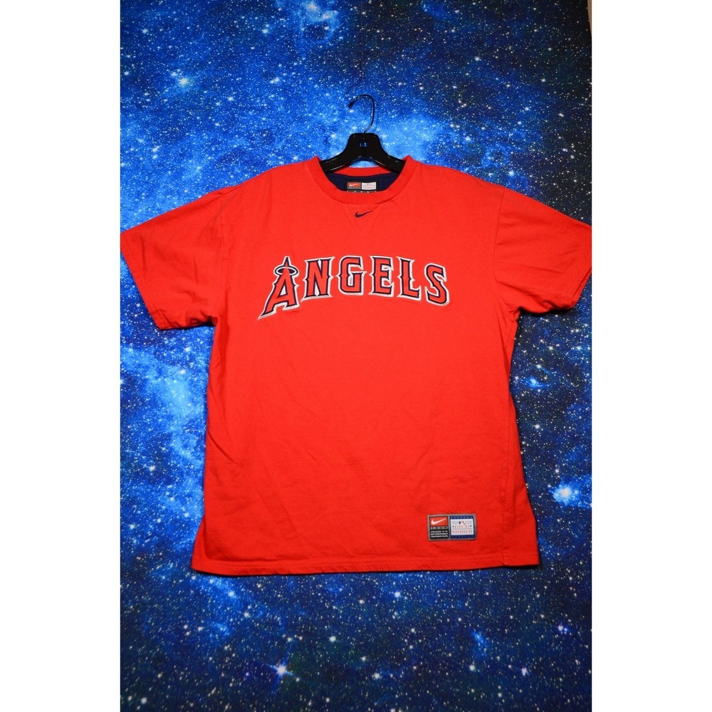Los Angeles Angels Shirt Mens Size Medium Red MLB Baseball‎ Nike Team Tee